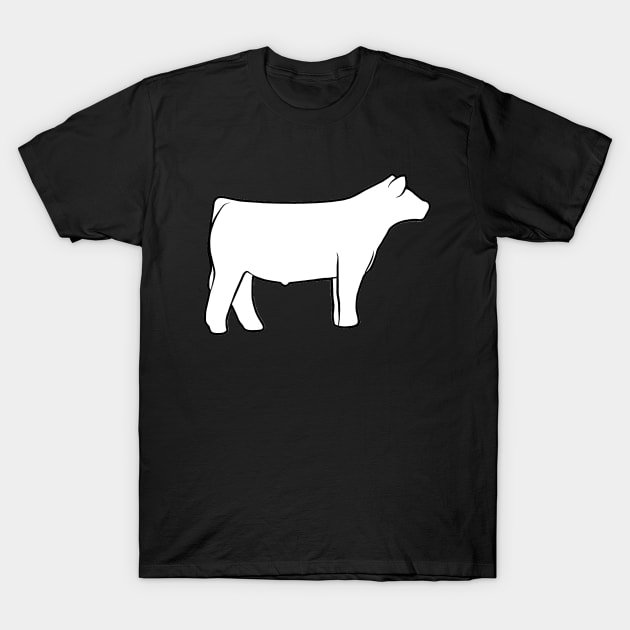 Show Steer Silhouette  - NOT FOR RESALE WITHOUT PERMISSION T-Shirt by l-oh